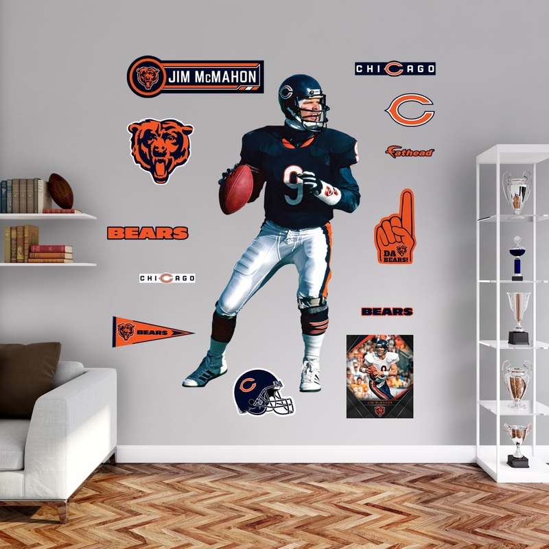 Jim McMahon Legend – RealBig Collection – Official NFL – Chicago Bears – Reusable Vinyl Wall Decals