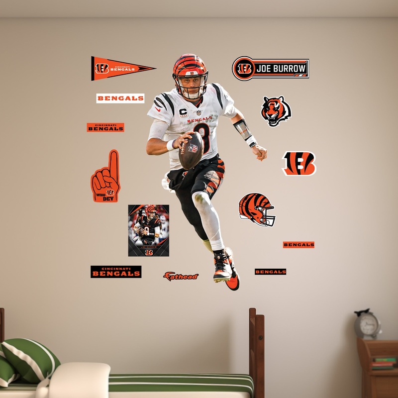 Joe Burrow – RealBig Collection – Official NFL – Cincinnati Bengals – Reusable Vinyl Wall Decals #4