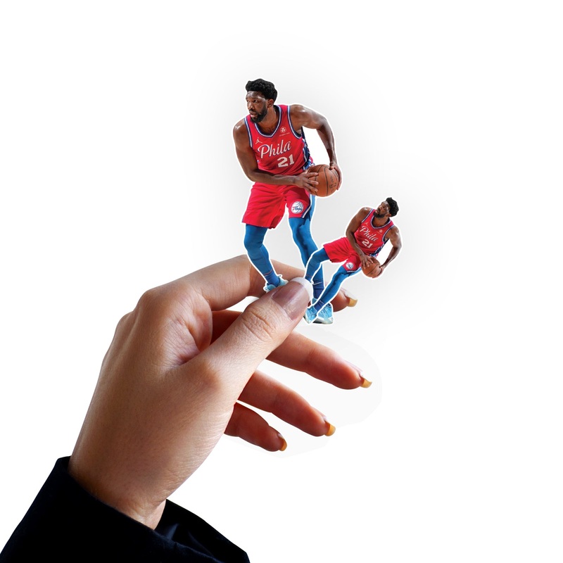 Joel Embiid – 5 Minis (Mixed Sizes) – Official NBA – Philadelphia 76ers – Reusable Vinyl Decals