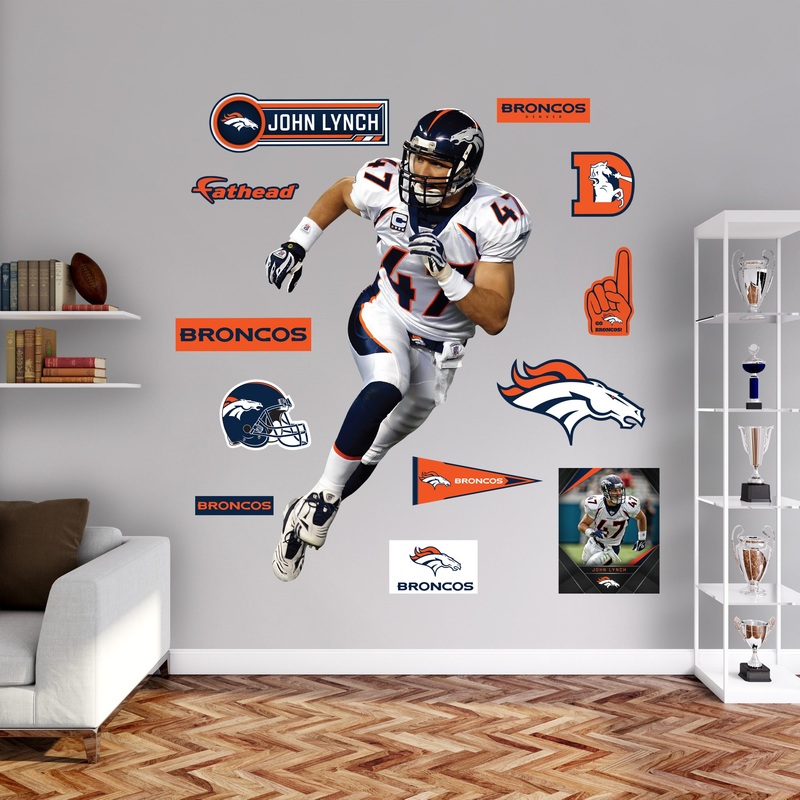 John Lynch – RealBig Legend Collection – Official NFL – Denver Broncos – Reusable Vinyl Wall Decals