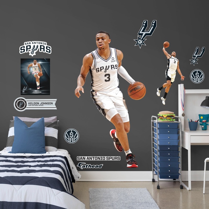 Keldon Johnson – RealBig Collection – Official NBA – San Antonio Spurs – Reusable Vinyl Wall Decals
