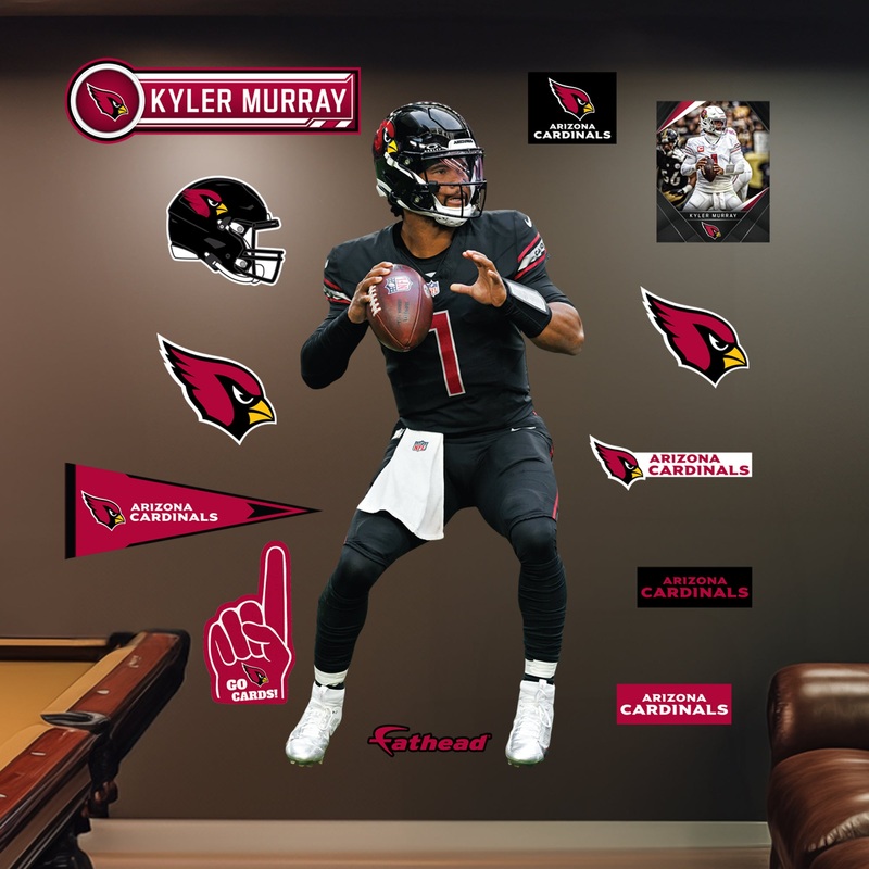 Kyler Murray – RealBig Black Jersey Collection – Official NFL – Arizona Cardinals – Reusable Vinyl Wall Decals