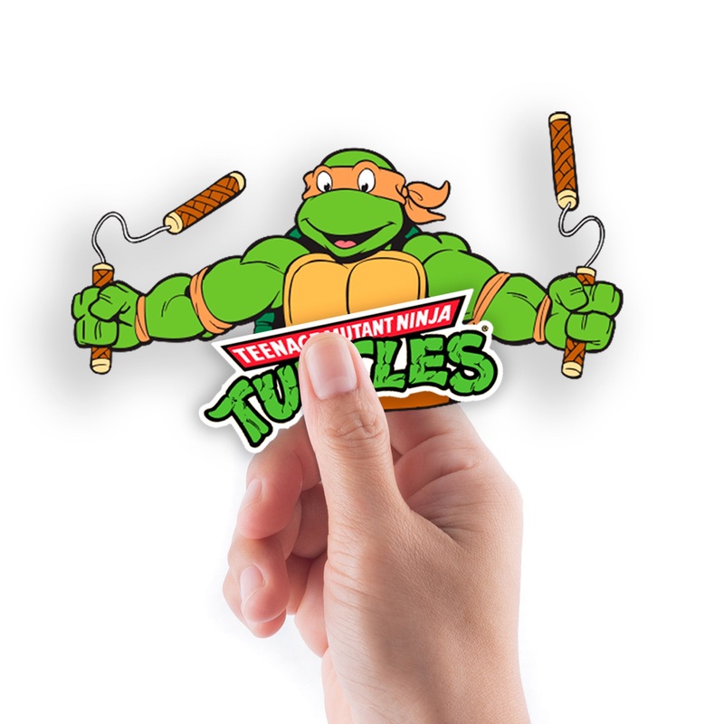 Michelangelo – 5 Minis (Mixed Sizes) – Official Nickelodeon – Teenage Mutant Ninja Turtles – Reusable Vinyl Decals