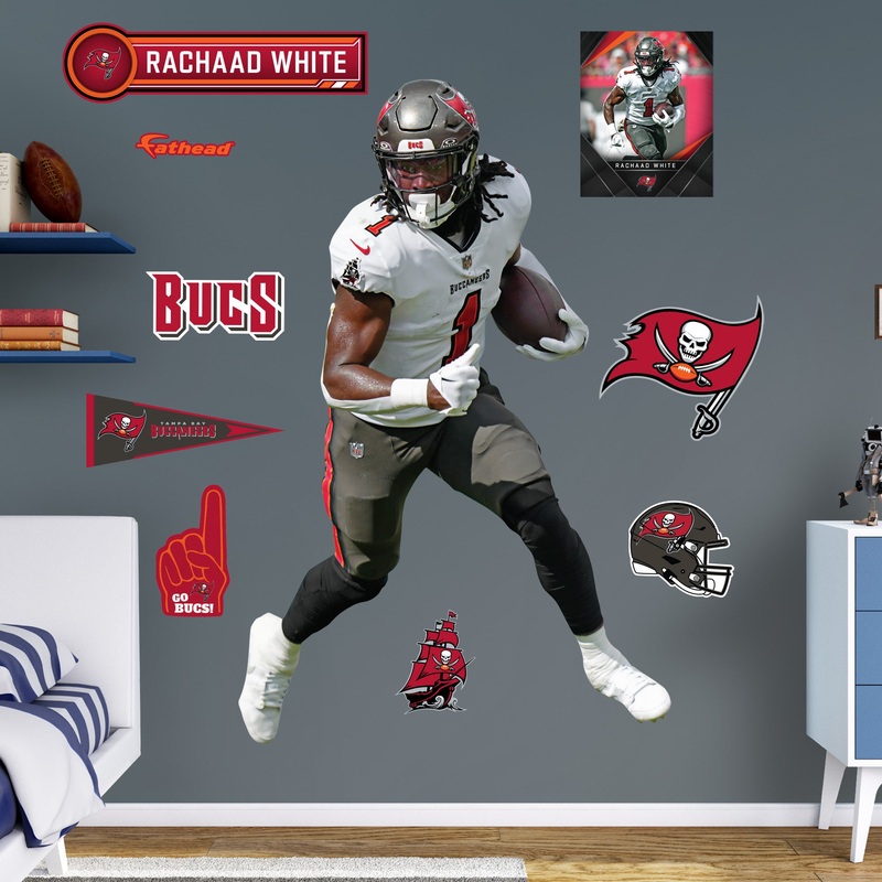 Rachaad White – RealBig Collection – Official NFL – Tampa Bay Buccaneers – Reusable Vinyl Wall Decals