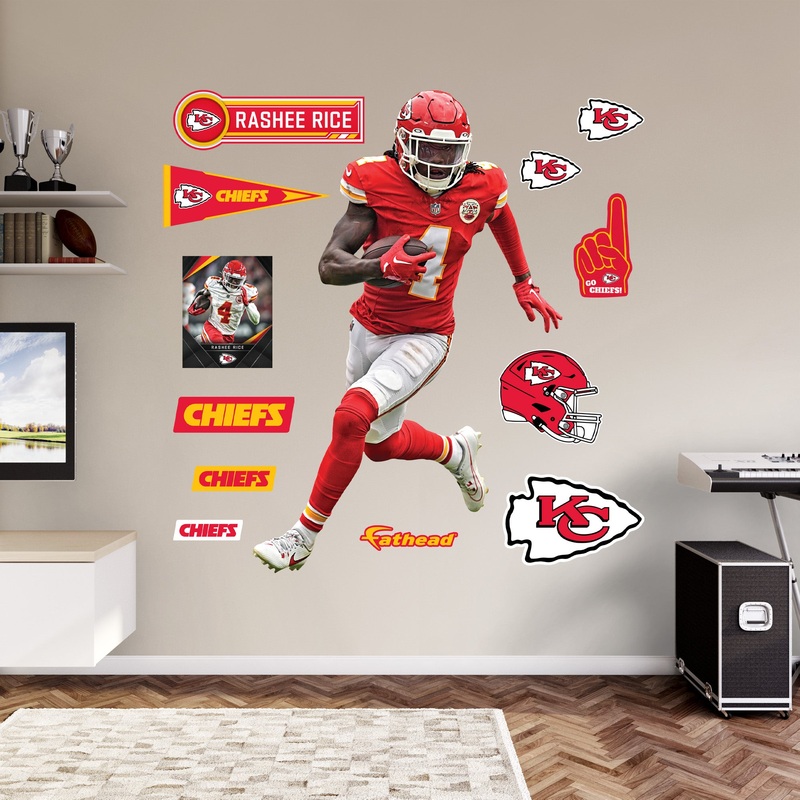 Rashee Rice – RealBig Collection – Official NFL – Kansas City Chiefs – Reusable Vinyl Wall Decals #1