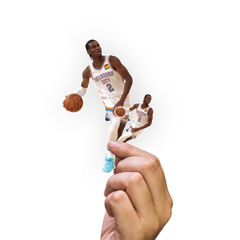 Shai Gilgeous-Alexander – 5 Minis (Mixed Sizes) – Official NBA – Oklahoma City Thunder – Reusable Vinyl Decals