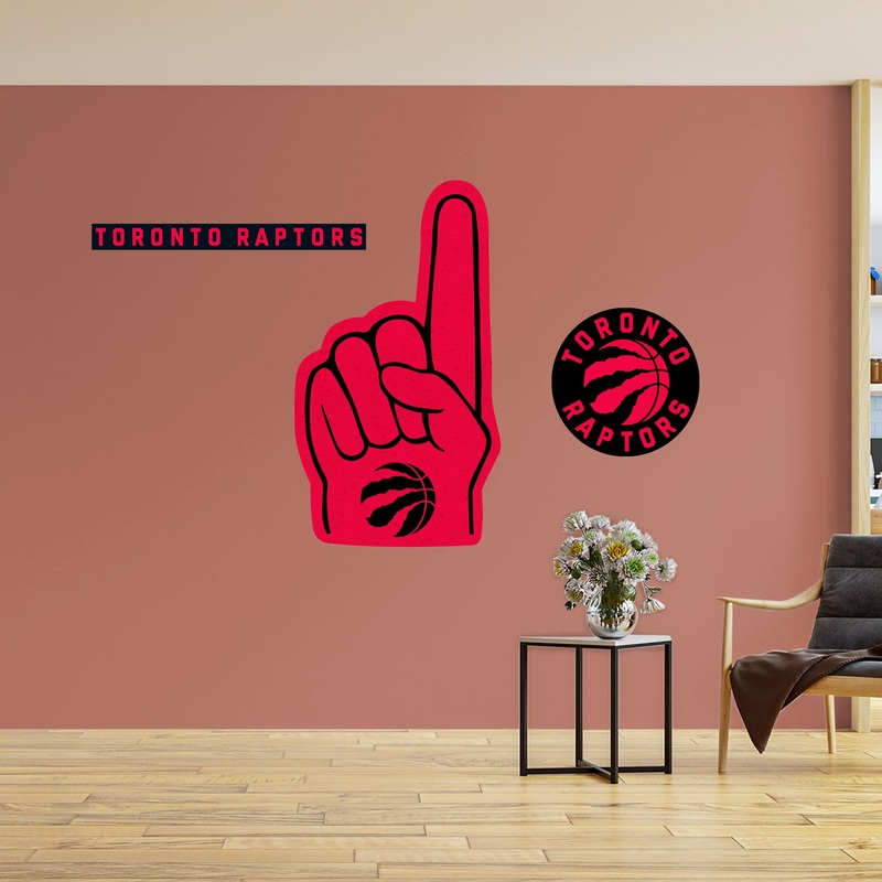 Toronto Raptors – RealBig Foam Finger Collection – Official NBA – Reusable Vinyl Wall Decals