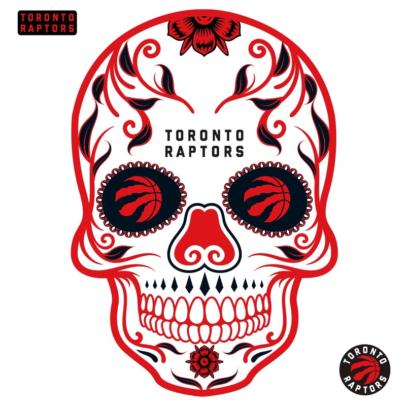 Toronto Raptors – RealBig Sugar Skull Collection – Official NBA – Reusable Vinyl Wall Decals
