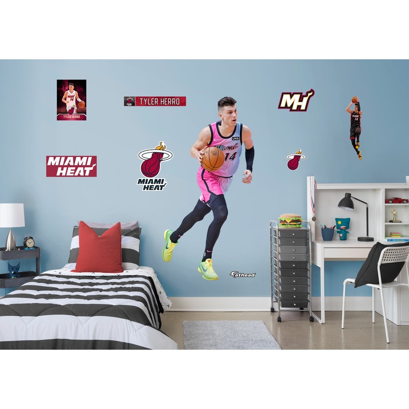 Tyler Herro – RealBig Vice City Collection – Official NBA – Miami Heat – Reusable Vinyl Wall Decals
