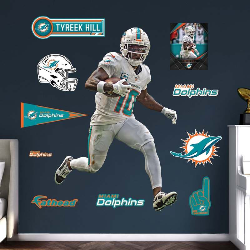 Tyreek Hill – RealBig Collection – Official NFL – Miami Dolphins – Reusable Vinyl Wall Decals #2