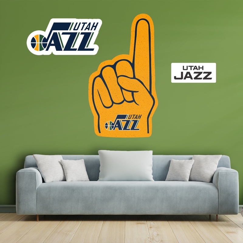 Utah Jazz – RealBig Foam Finger Collection – Official NBA – Reusable Vinyl Wall Decals #1