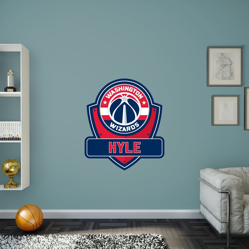 Washington Wizards – Badge – With Personalized Name – Official NBA – Vinyl Transfer Decal