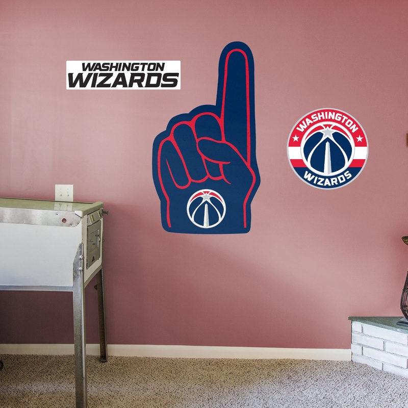Washington Wizards – RealBig Foam Finger Collection – Official NBA – Reusable Vinyl Wall Decals