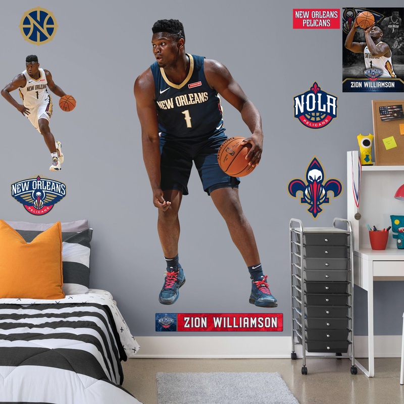 Zion Williamson – RealBig Icon Jersey Collection – Official NBA – New Orleans Pelicans – Reusable Vinyl Wall Decals