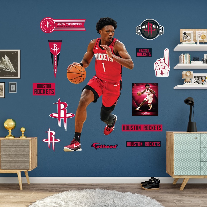 Amen Thompson – RealBig Collection – Official NBA – Houston Rockets – Reusable Vinyl Wall Decals