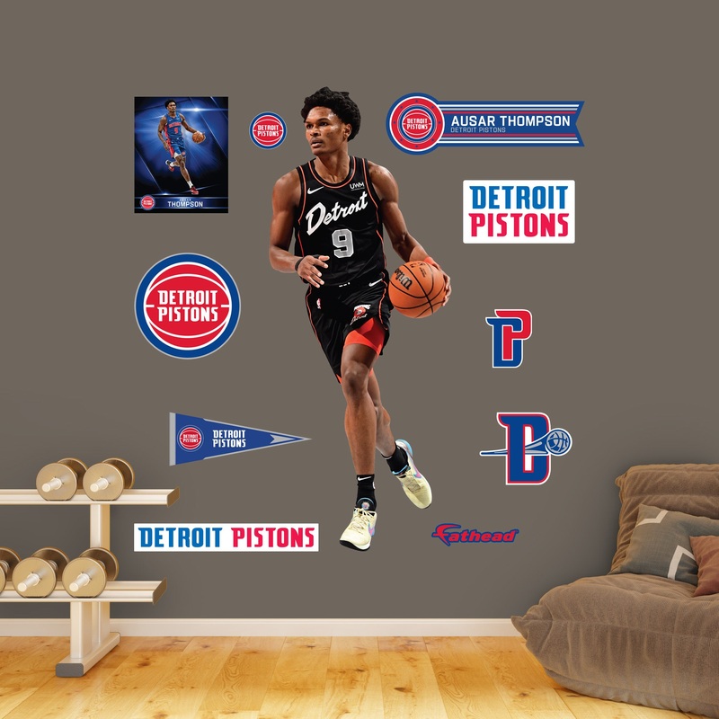 Ausar Thompson City Jersey – RealBig Collection – Official NBA – Detroit Pistons – Reusable Vinyl Wall Decals