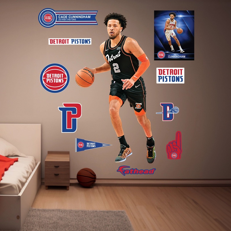Cade Cunningham City Jersey – RealBig Collection – Official NBA – Detroit Pistons – Reusable Vinyl Wall Decals #2