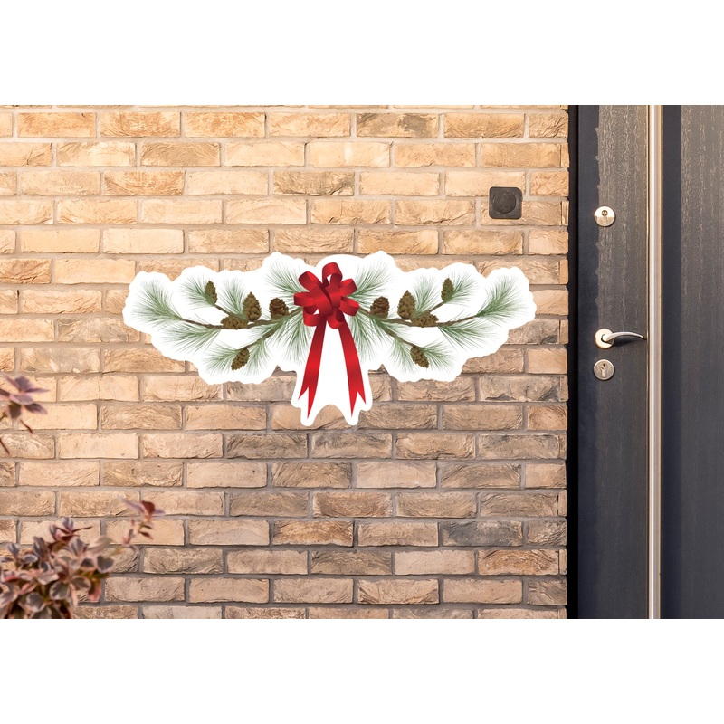 Christmas: Ribbon with Pinecones – Outdoor Graphic