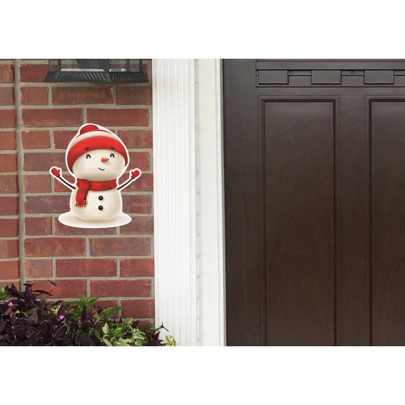 Christmas: Snowman with Red Hat – Outdoor Graphic