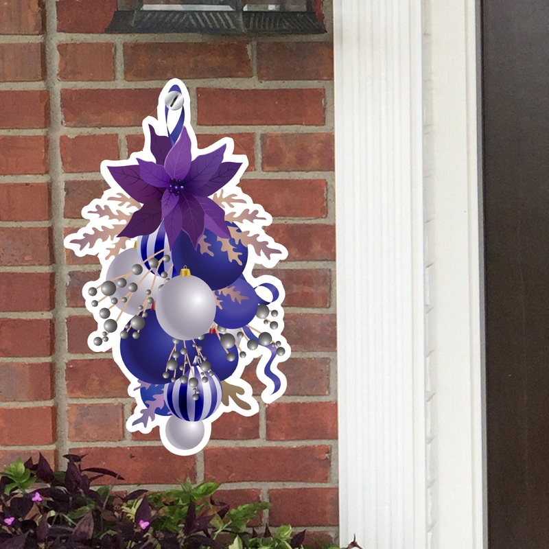 Christmas: Vertical Purple Flower – Outdoor Graphic
