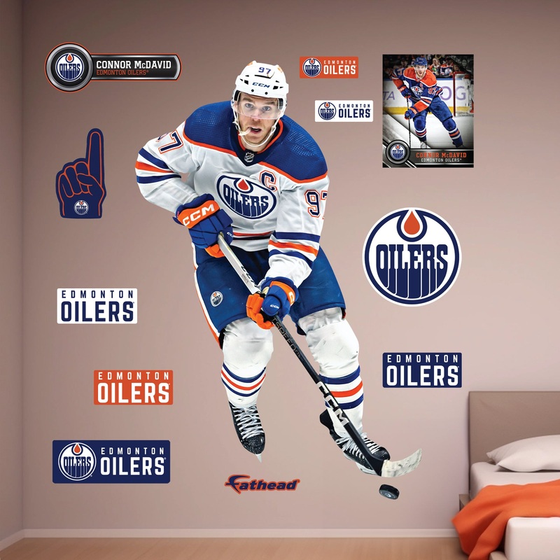 Connor McDavid – RealBig Collection – Official NHL – Edmonton Oilers – Reusable Vinyl Wall Decals #6
