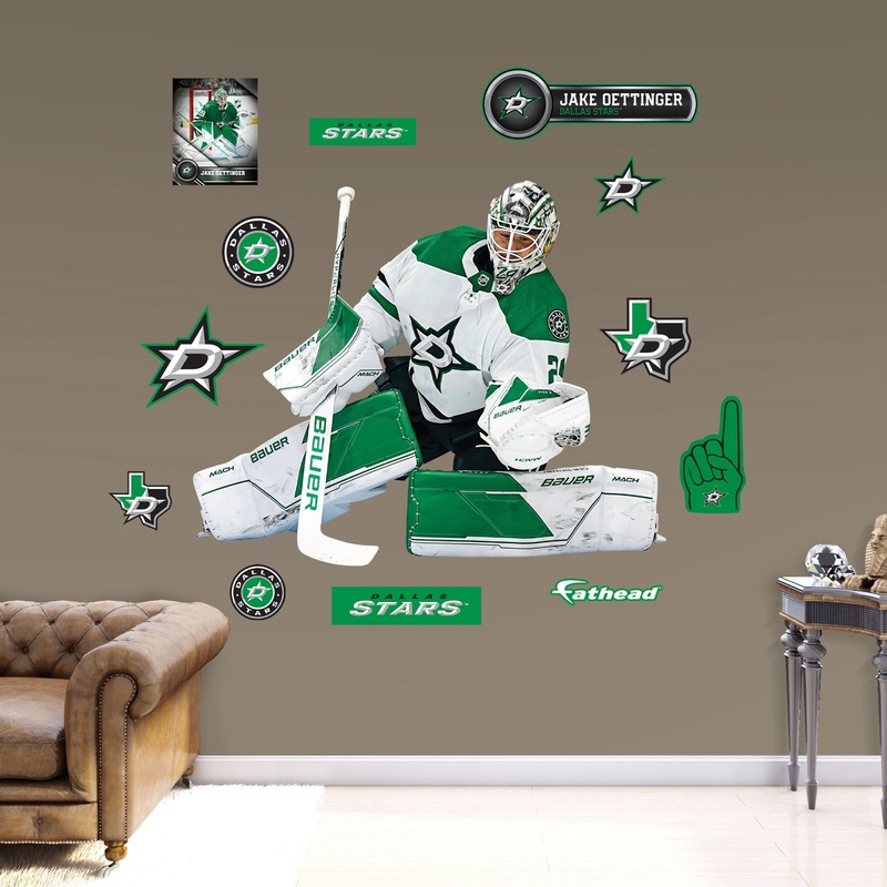 Jake Oettinger – RealBig Collection – Official NHL – Dallas Stars – Reusable Vinyl Wall Decals