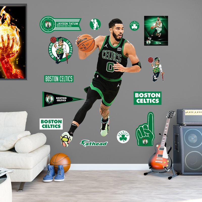 Jayson Tatum – RealBig Statement Jersey Collection – Official NBA – Boston Celtics – Reusable Vinyl Wall Decals