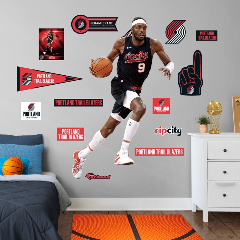 Jerami Grant City Jersey – RealBig Collection – Official NBA – Portland Trail Blazers – Reusable Vinyl Wall Decals