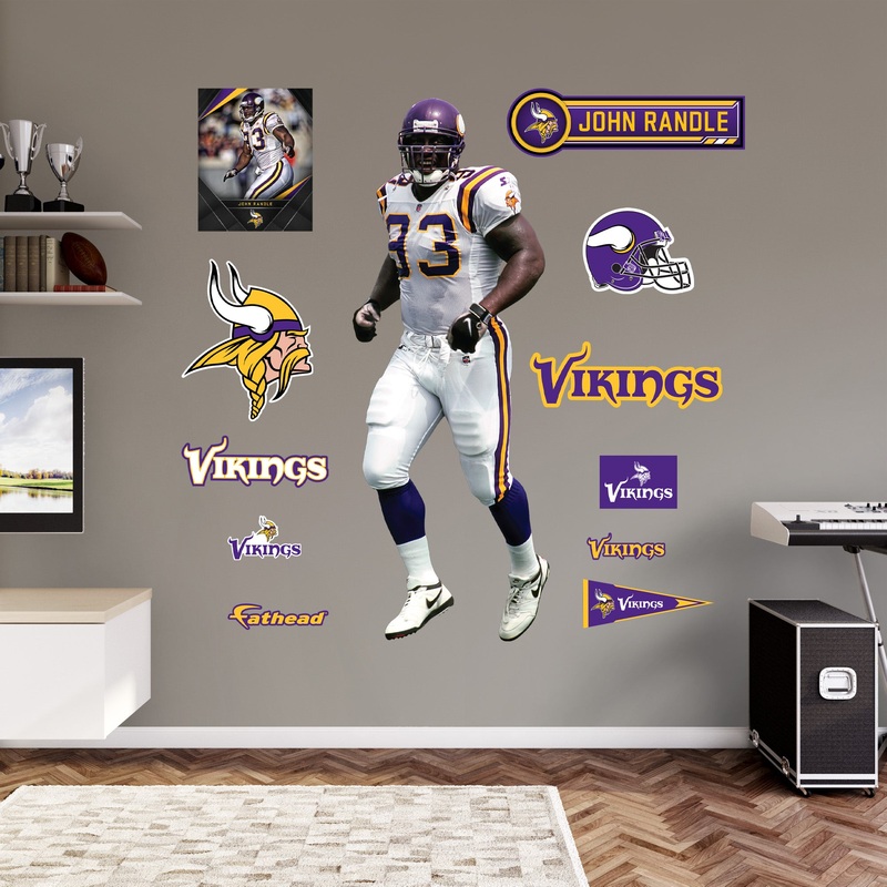 John Randle Legend – RealBig Collection – Official NFL – Minnesota Vikings – Reusable Vinyl Wall Decals