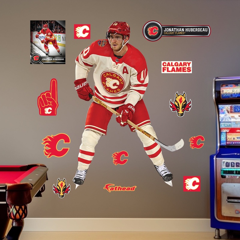 Jonathan Huberdeau – RealBig Heritage Collection – Official NHL – Calgary Flames – Reusable Vinyl Wall Decals