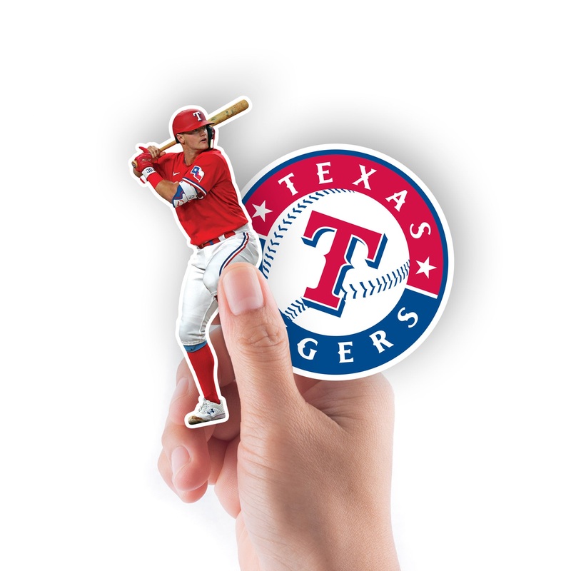 Josh Jung – 5 Minis (Mixed Sizes) – Official MLB – Texas Rangers – Reusable Vinyl Decals