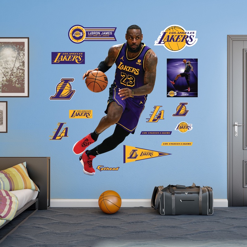 LeBron James – RealBig Statement Jersey Collection – Official NBA – Los Angeles Lakers – Reusable Vinyl Wall Decals #3