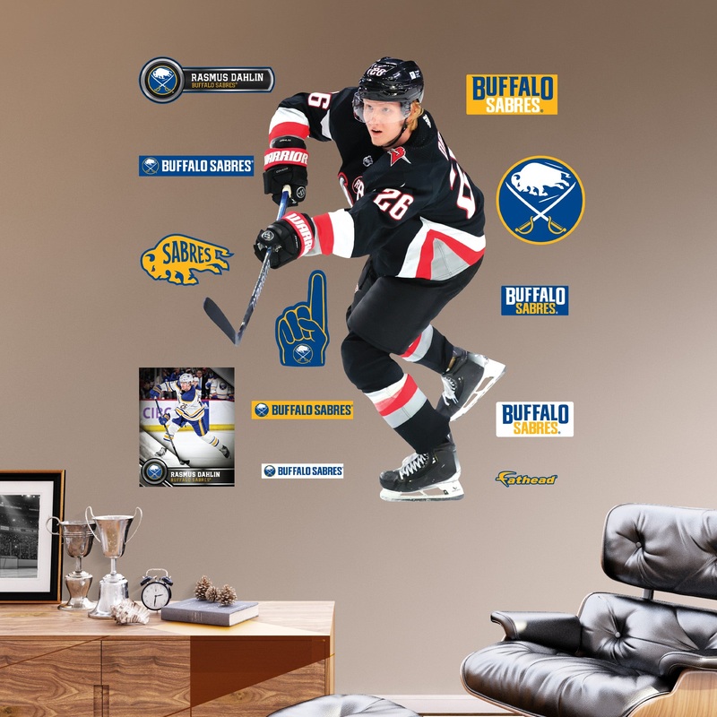 Rasmus Dahlin – RealBig Throwback Collection – Official NHL – Buffalo Sabres – Reusable Vinyl Wall Decals