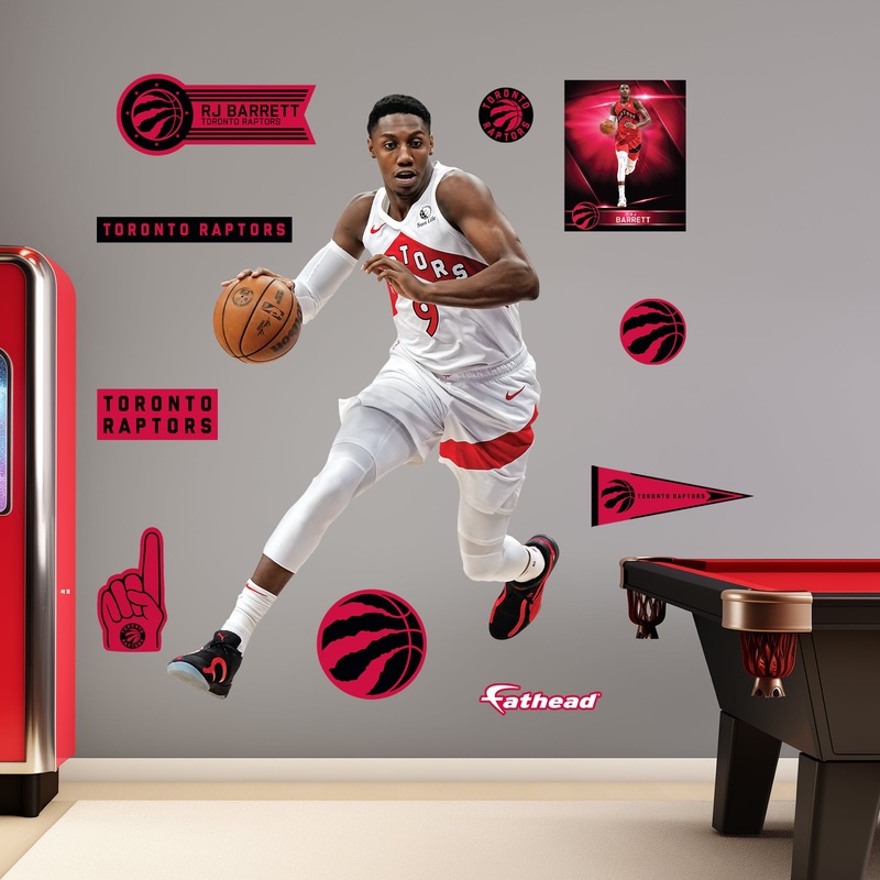 RJ Barrett – RealBig Collection – Official NBA – Toronto Raptors – Reusable Vinyl Wall Decals