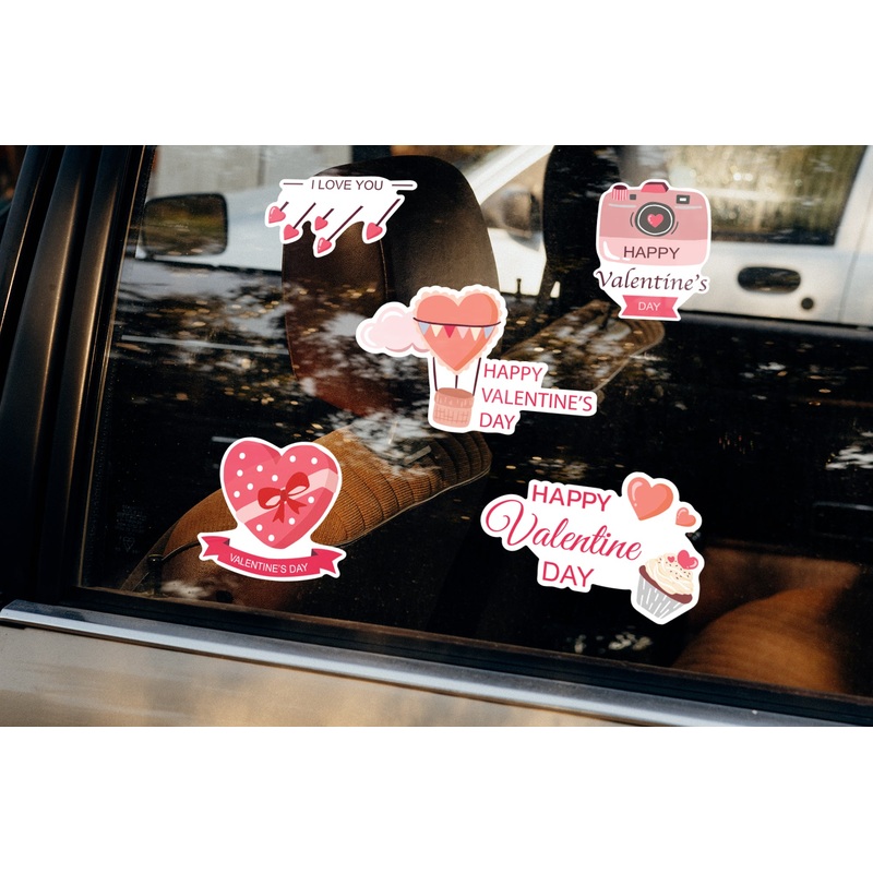 Valentine’s Day: Love Message Window Clings – Removable Window Static Decal