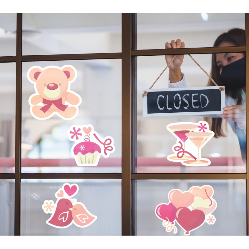 Valentine’s Day: Lovely Window Clings – Removable Window Static Decal