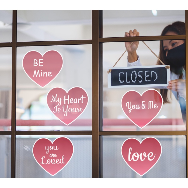 Valentine’s Day: My Heart is Yours Window Clings – Removable Window Static Decal