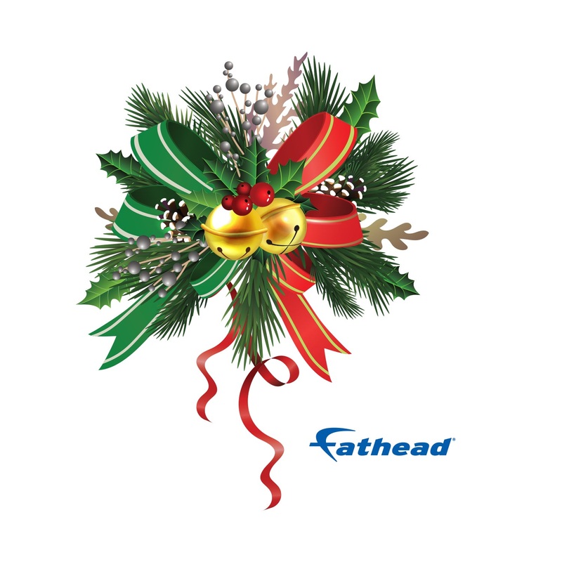 Christmas: Green and Red Icon – Removable Adhesive Decal