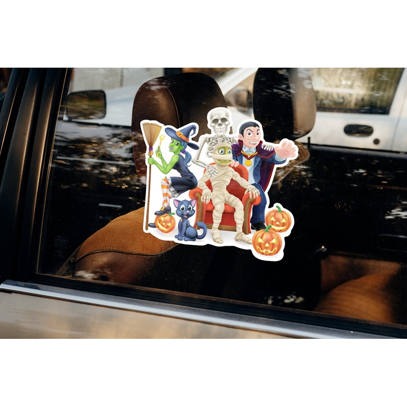 Halloween: Characters Window Clings        –   Removable Window   Static Decal