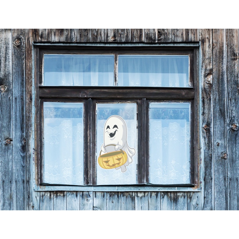 Halloween: Ghost Window Clings        –   Removable Window   Static Decal