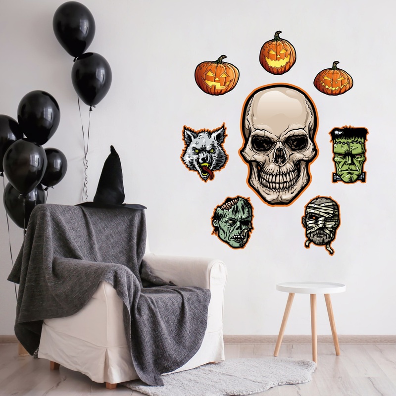 Halloween: Monster Faces Collection – Removable Wall Decals
