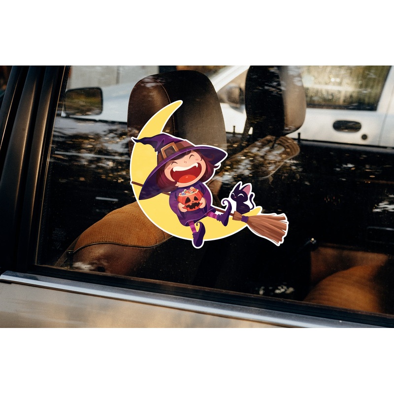 Halloween: Moon Window Clings        –   Removable Window   Static Decal