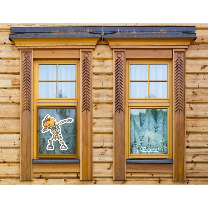 Halloween: Pumpkin Skeleton Window Clings        –   Removable Window   Static Decal