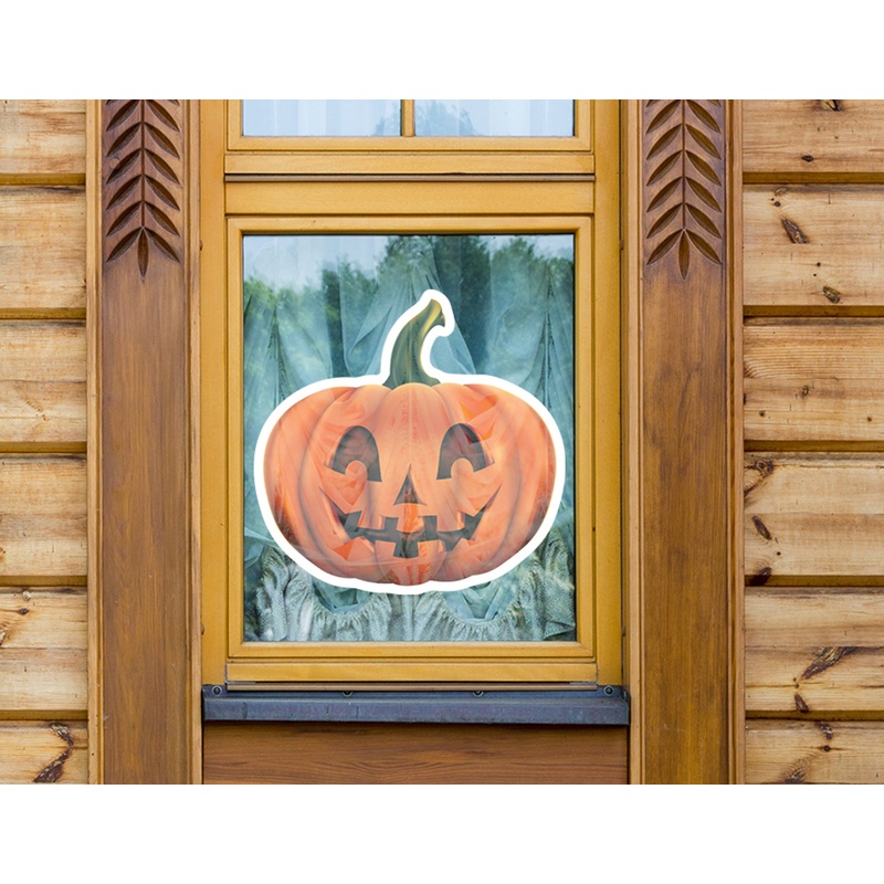 Halloween: Pumpkin Window Clings        –   Removable Window   Static Decal