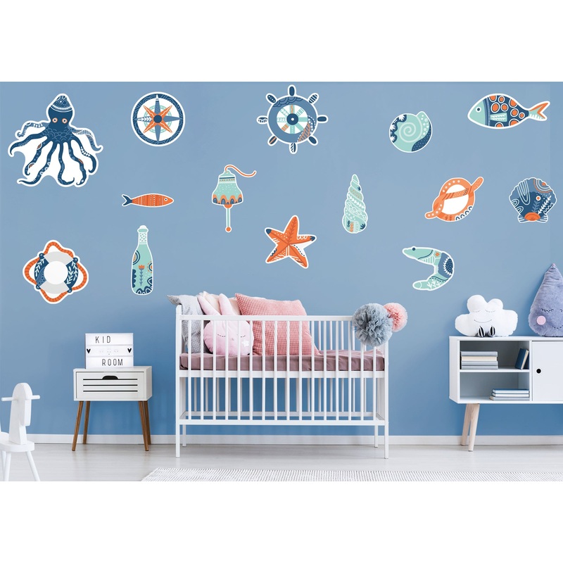 Nursery:  Ocean’s Essentials Collection        –   Removable Wall   Adhesive Decal