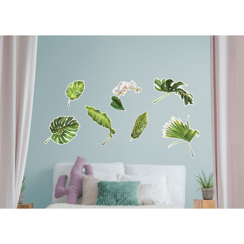 Seasons Decor:  Summer Tropical Plants Collection        –   Removable Wall   Adhesive Decal