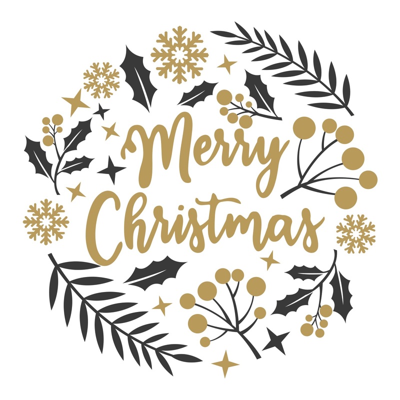Seasons Decor: Winter Merry Christmas Icon – Removable Adhesive Decal