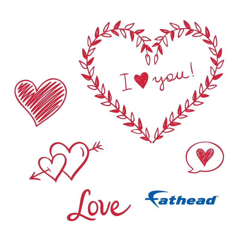 Valentine’s Day: Hearts Icon – Removable Adhesive Decal