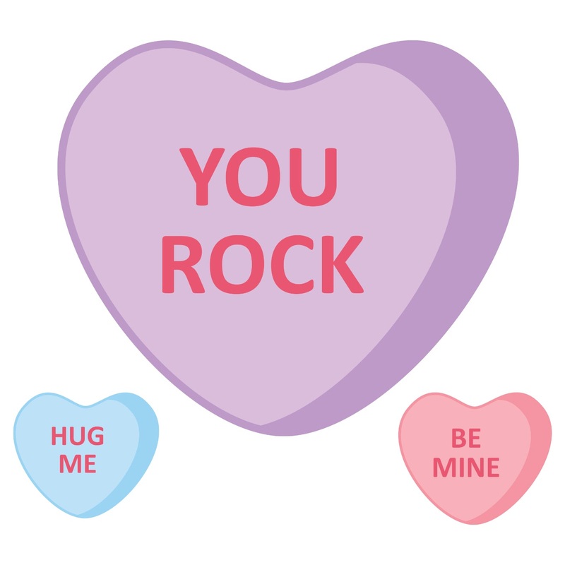 Valentine’s Day: You Rock Icon – Removable Adhesive Decal