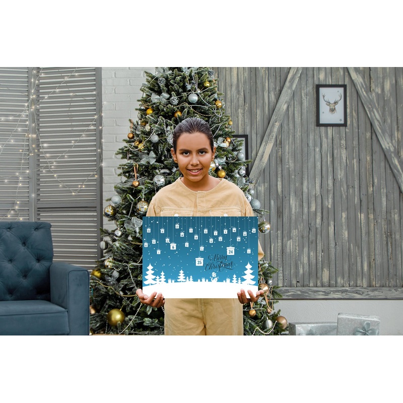 Calendars:  Blue Holiday Calendar        –      Dry Erase Foam Core